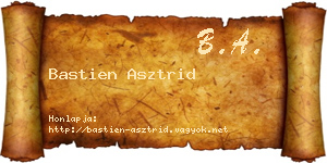 Bastien Asztrid névjegykártya